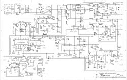 Schemat elektryczny urządzenia z oznaczeniami komponentów i połączeń.