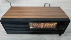 Interior of an old Polish radio receiver UNITRA Sniezka R-207