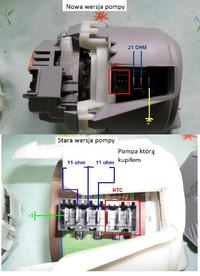SMS50E58EU Bosch - podłączenie starej pompy zamiast nowej wersji.