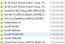 Screenshot of a folder with file names of devices and dates.