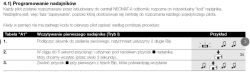 Fragment instrukcji: „4.1 Programowanie nadajników” i tabela „Wczytywanie pierwszego nadajnika (Tryb I)”