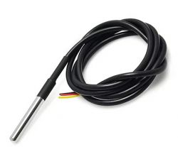 DS18B20 temperature sensor with three wires.