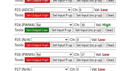 NiceMCU Pin Configuration Interface Screenshot of the NiceMCU pin configuration interface.