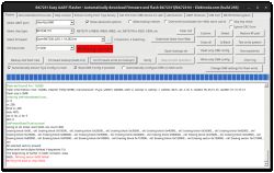 Screenshot of BK7231 UART flasher showing “Writing error!” and a UART operation log