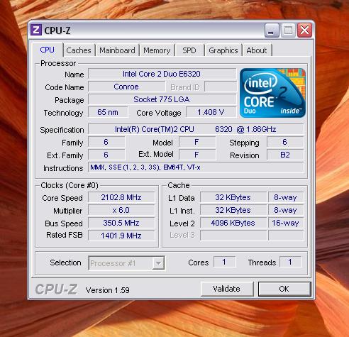 Intel core 2 duo e6320 разгон