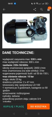 Stary kompresor Westinghouse - jaki silnik jednofazowy montować? Kowal 2.2kW / 3.0kW?