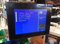 TV set to display advertisements in the store for 8 hours a day.