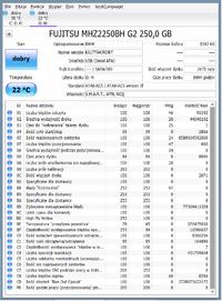 Fujitsu MHZ2250BH G2 - Prośba o ocenę SMART dysku
