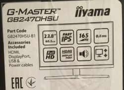 Monitor Iiyama G2470HSU: Pojawiła się przerywana linia, zmieniająca kolor z czarnego na żółty