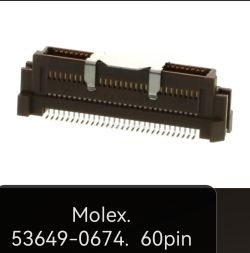 Złącze Molex 53649-0674, 60 pinów, pionowe gniazdo żeńskie