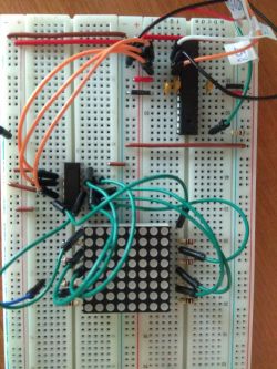 Atmega8 i 74HC595 SPI - działa tylko przy dotyku przewodów
