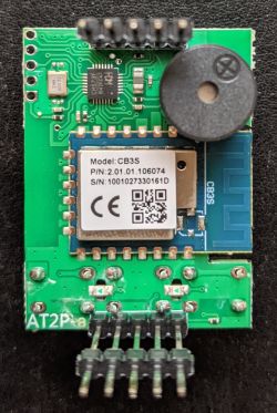 CB3S Module on Printed Circuit Board CB3S module on a green board with electronic components.