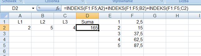 Excel Sumowanie Liczb Które Mają Przypisane Wartości 4027