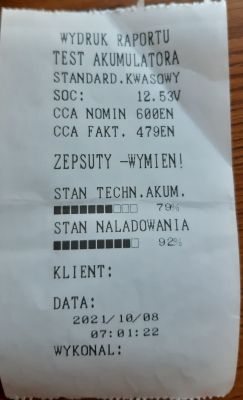 Sprawdzenie poziomu elektrolitu i czas ładowania akumulatora Centra Futura