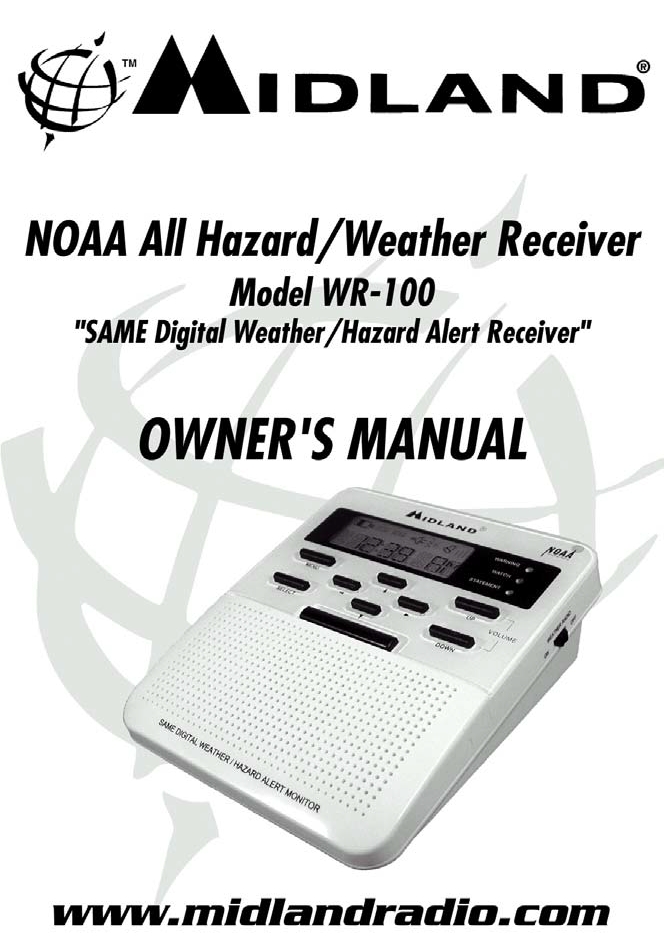 Midland Public Alert Radio Wr-100 Manual