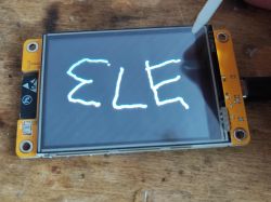 ESP32 Board with Touchscreen and Stylus ESP32-2432S028R board with a touchscreen