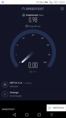 Zasięg sieci Orange w Warszawie - Ulica Króla Maciusia, Wawer, Rembertów, Marysin - LTE, UMTS