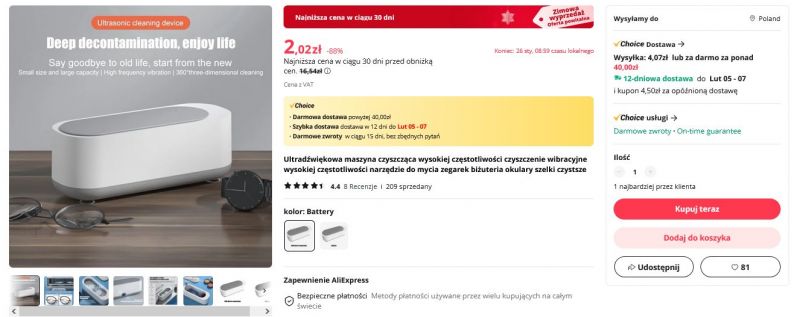 Myjka ultradźwiękowa z Chin - czy pewno warto się zainteresować tą najtańszą?