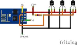 Pomiar temperatury z dwóch czujników DS18b20 po WiFi