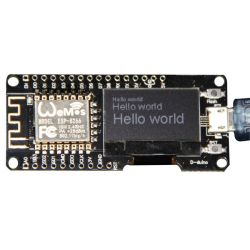 What product contains an ESP8266, an OLED and some buttons?