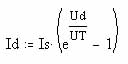 Calculating dynamic resistance using voltage and current values (U1, I1; U2, I2; U3, I3)