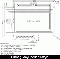 Wyprowadzenia w wyświetlaczu graficznym (T693C)
