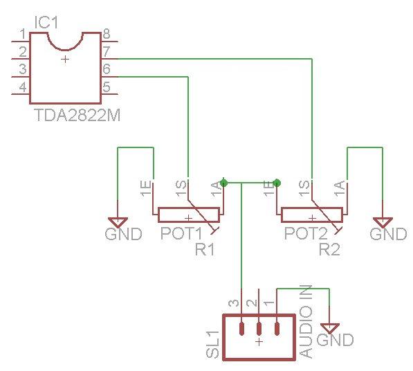 Podwojny wzmacniacz tda2822m regulacja glosnosci - elektroda.pl