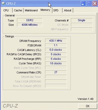 Timingi AData Vitesa Extreme 2x2GB
