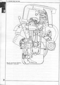 Fiat Uno rysunek techniczny silnika
