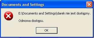 Windows XP "Odmowa dostępu" Windows XP "Odmowa dostępu"