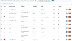User Interface with Zigbee Devices List List of Zigbee devices in the user interface.