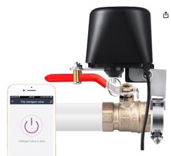 Internal view of a solenoid valve with a motor and gearbox