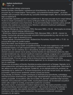 Screenshot of a Facebook post criticizing fake citations in a journalist’s book.