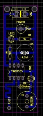 Detektor napięcia Projekt płytki PCB Detektor napięcia Projekt płytki PCB