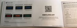 Instrukcja do okularów INMO Air 2 z opisem diod LED i kodem QR do aplikacji INMOLENS.