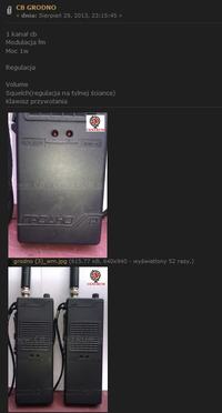 Rosyjski radiotelefon walkie-talkie Grodno-R 27.2 MHz