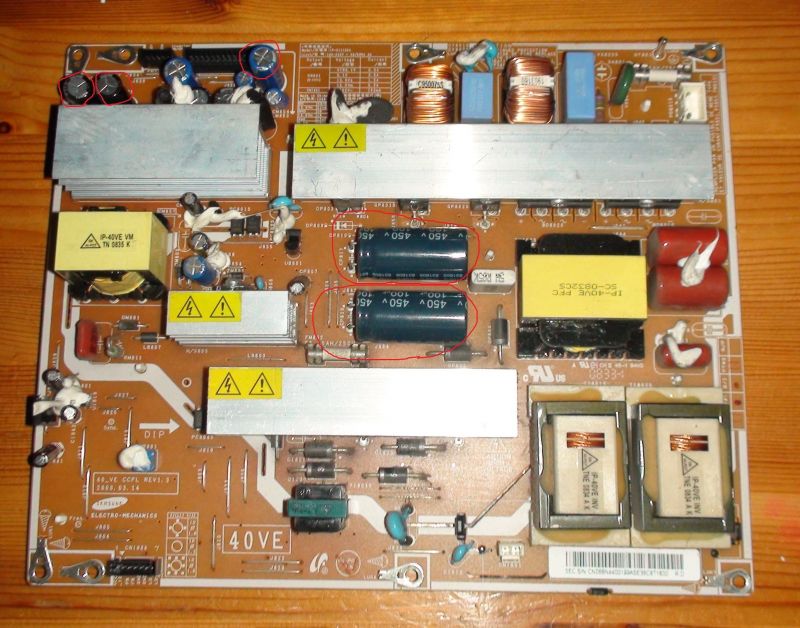 Samsung LE40A536T1F No Picture, Black Screen - Power, Sound, Remote OK - Checked Fuses, Capacitors