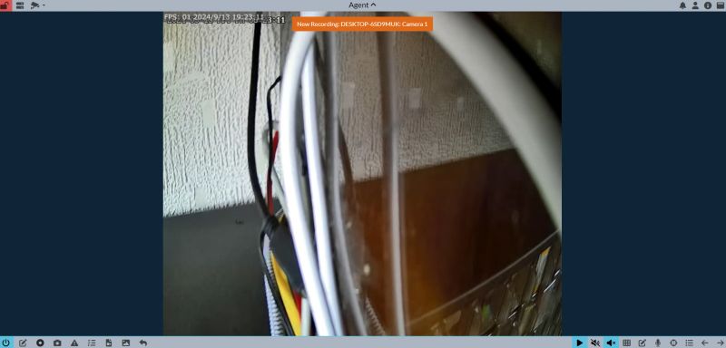 Widok z kamery IP w aplikacji Agent DVR