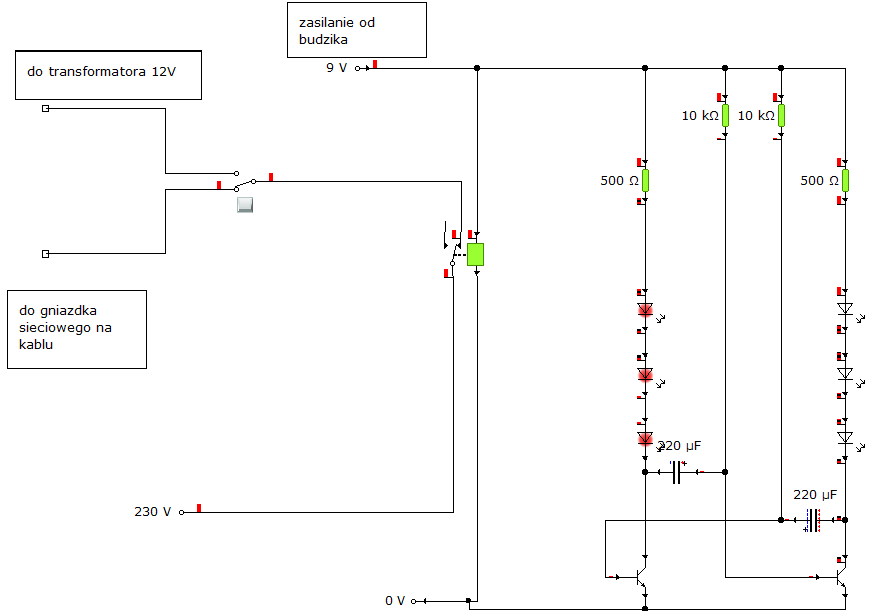 Jak podłączyć nóżki 16 i 17 SC8560 do przekaźnika w zegarku z syreną? - 2