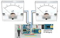 Zegar z mierników analogowych