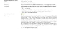 Zrzut ekranu z odpowiedzi z systemu UFG dotyczący zapytania o ubezpieczenie OC pojazdu.