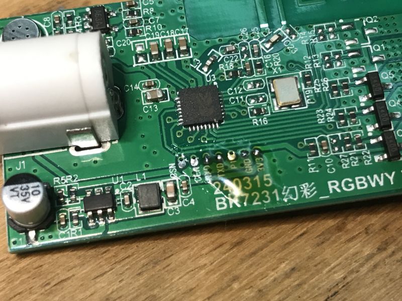 Software change and decoding of remote control codes from the Wi-Fi LED bar controller OP-WF-A3