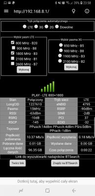 Huawei B525 na Play - jak poprawić prędkość LTE? Agregacja pasm, BTS