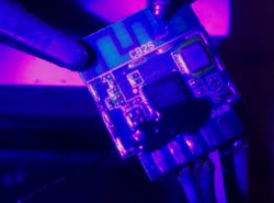CB2S BK7231N with MOSI wire highlighted under UV light