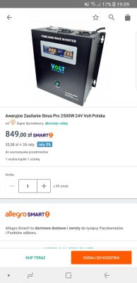 24V przetwornica, 12V akumulator - zmiana napięcia