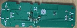 PCB of LED Strip Light LED strip light PCB with pin markings.
