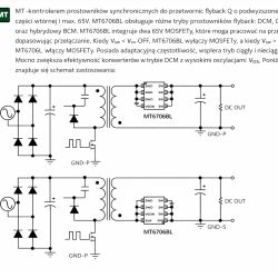 Application diagrams using MT6706BL controller in flyback rectifier circuits