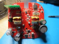Close-up of a circuit board with various electronic components.