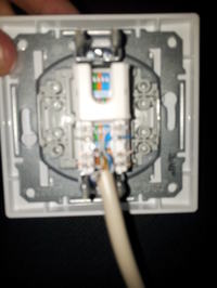 Połączenie dwóch gniazd RJ45 - Połączenie Router -> gniazdo -> gniazdo -&g
