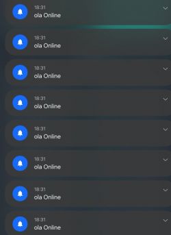 Powtarzające się powiadomienia o statusie online użytkownika 